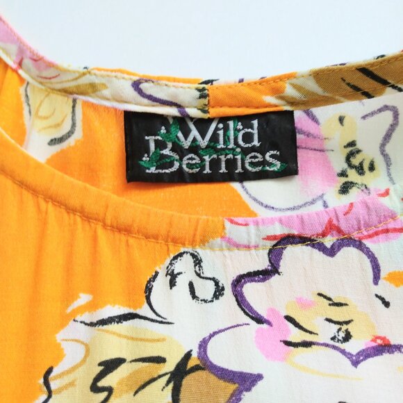 Wild Berries Orange Mini Floral Dress - Picture 2 of 3